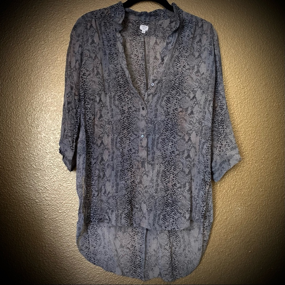 Silk Snakeskin Print tunic small